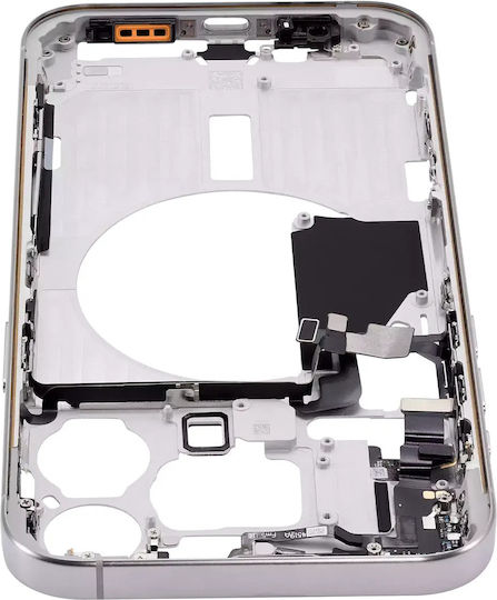 Mid-frame Housing W Small Parts Iphone 15 Pro Max Eu Global Version Aftermarket Plus White Titanium