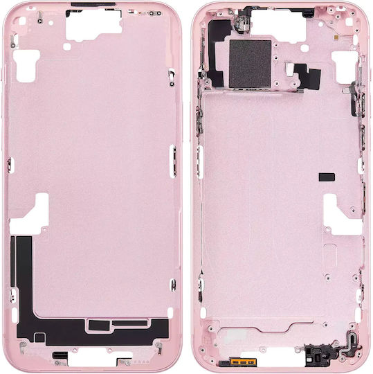 Mid-frame Housing W Small Parts Iphone 15 Plus Eu Global Version Aftermarket Plus Pink