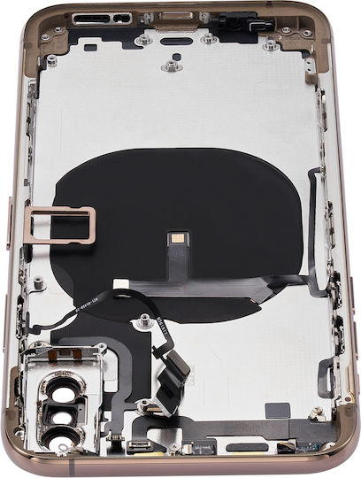 Back Housing Small Components Pre-installed Iphone Xs No Logo Aftermarket Plus Gold