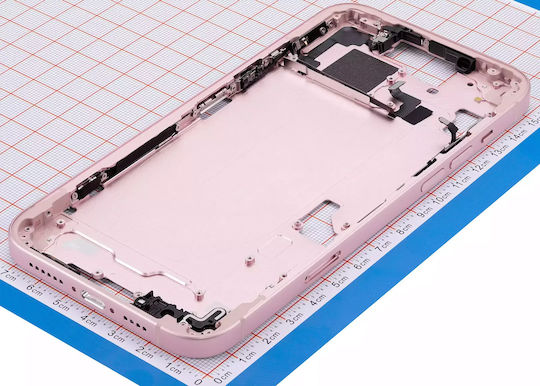 Mid-frame Housing W Small Parts Iphone 15 Plus Eu Global Version Aftermarket Plus Pink
