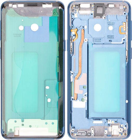 Mid-frame Housing Samsung Galaxy S9 Smallparts Coral Blue Frame