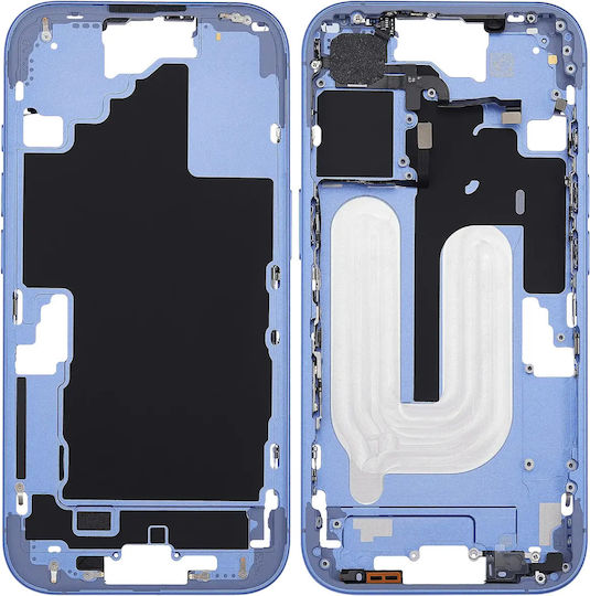 Mid-frame Housing Power Volume Button Iphone 16 Us Version Aftermarket Plus Ultramarine