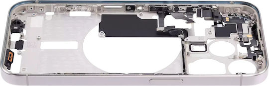 Mid-frame Housing W Small Parts Iphone 15 Pro Eu Global Version Aftermarket Plus White Titanium