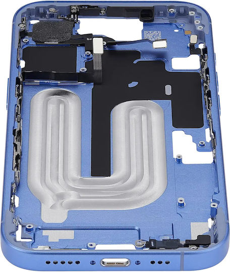 Mid-frame Housing Power Volume Button Iphone 16 Us Version Aftermarket Plus Ultramarine