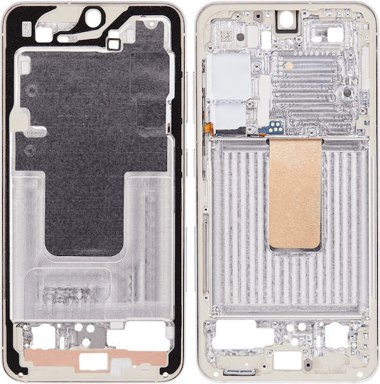 Средна Рамка За Мобилен Samsung Galaxy S23 5g Us & International Версия Крем