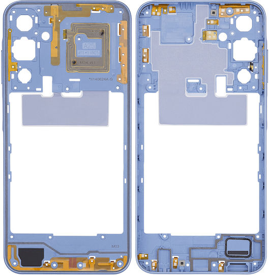 Mid-frame Housing Samsung Galaxy A25 5g A256 2023 Optimistic Blue