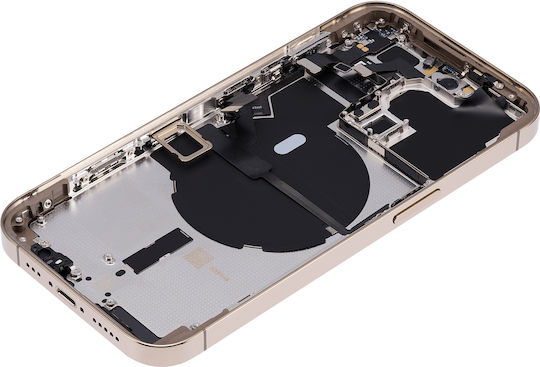 Back Housing W Small Parts Iphone 14 Pro Eu Global Version Aftermarket Plus Gold