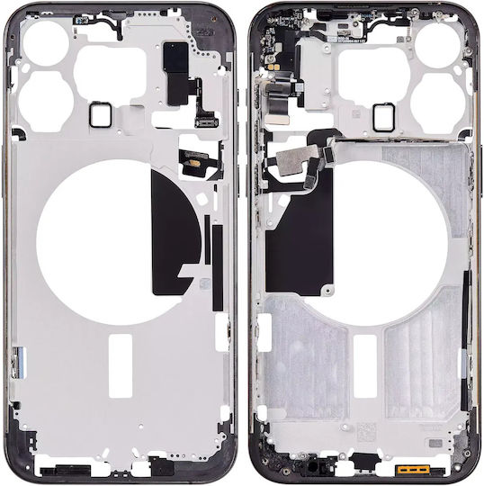 Mid-frame Housing W Small Parts Iphone 15 Pro Max Us Version Aftermarket Plus Black Titanium
