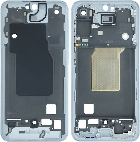 Средна Рамка Корпус Samsung Galaxy A55 5G A556 2024 Сервизен Комплект Ледено Синьо
