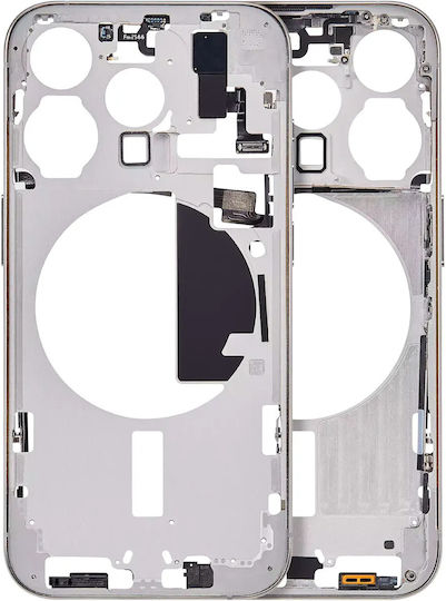 Mid-frame Housing W Small Parts Iphone 15 Pro Eu Global Version Aftermarket Plus Natural Titanium