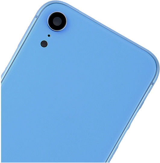 Back Housing Small Components Pre-installed Iphone Xr No Logo Aftermarket Plus Blue