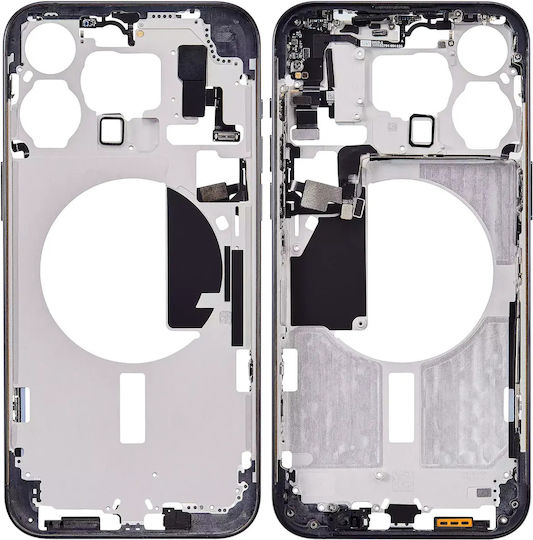 Mid-frame Housing W Small Parts Iphone 15 Pro Max Eu Global Version Aftermarket Plus Blue Titanium