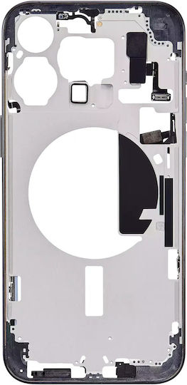 Mid-frame Housing W Small Parts Iphone 15 Pro Max Eu Global Version Aftermarket Plus Blue Titanium