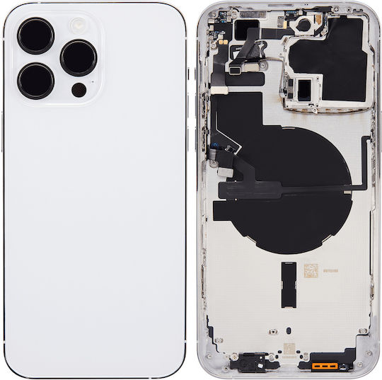Back Housing W Small Parts Iphone 14 Pro Max Eu Global Version Aftermarket Plus Silver