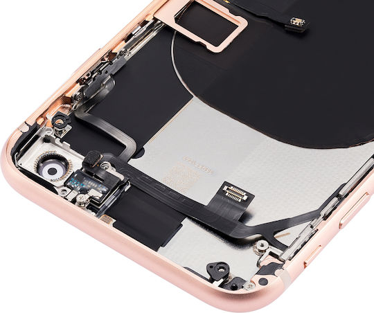 Back Housing Small Components Pre-installed Iphone 8 No Logo Aftermarket Plus Gold