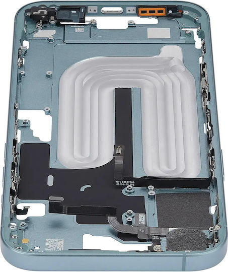 Mid-frame Housing Power Volume Button Iphone 16 Plus Us Version Aftermarket Plus Teal