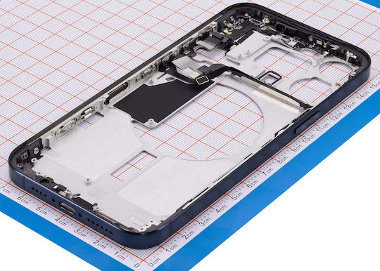 Mid-frame Housing W Small Parts Iphone 15 Pro Max Eu Global Version Aftermarket Plus Blue Titanium
