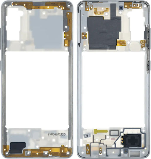 Mid-frame Housing Compatible Samsung Galaxy A41 A415 Service Pack White