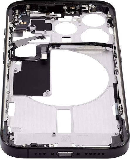 Mid-frame Housing W Small Parts Iphone 15 Pro Eu Global Version Aftermarket Plus Black Titanium
