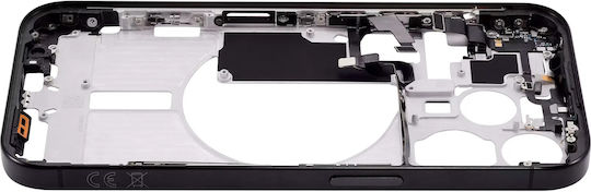 Mid-frame Housing W Small Parts Iphone 15 Pro Eu Global Version Aftermarket Plus Black Titanium