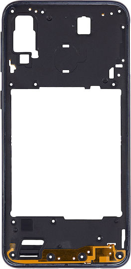Mid-frame Housing Samsung Galaxy A40 A405 2019 Aftermarket Plus Black