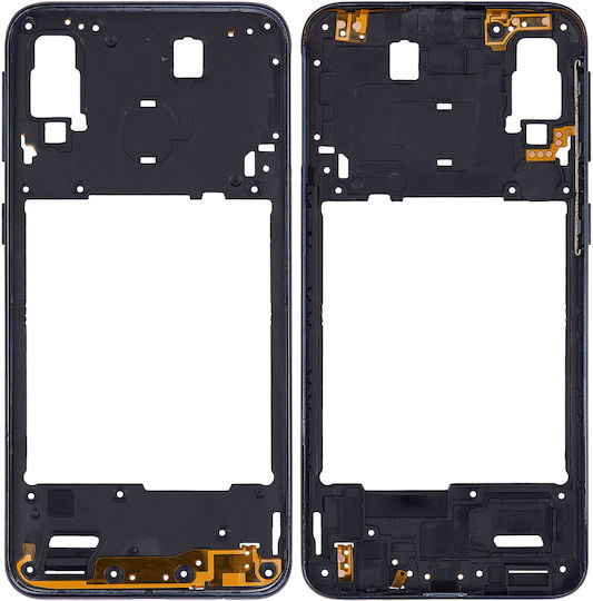 Mid-frame Housing Samsung Galaxy A40 A405 2019 Aftermarket Plus Black
