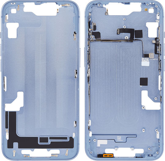 Mid-frame Housing W Small Parts Iphone 14 Us Version Aftermarket Plus Blue
