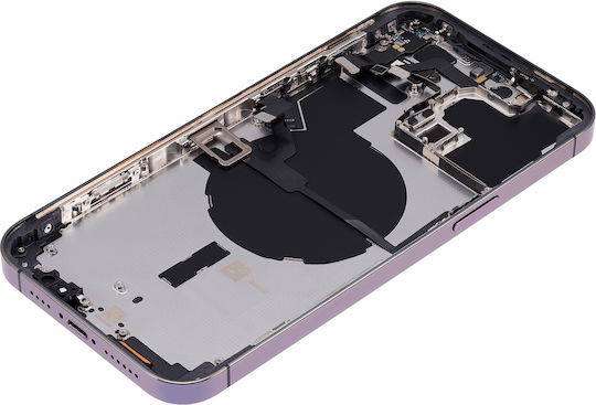 Back Housing W Small Parts Iphone 14 Pro Max Eu Global Version Aftermarket Plus Deep Purple