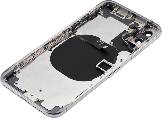 Back Housing Small Components Pre-installed Iphone X No Logo Aftermarket Plus Silver