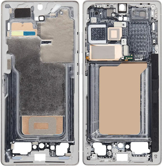 Mid-frame Housing Samsung Galaxy S25 Ultra Us & International Version Titanium White Silver