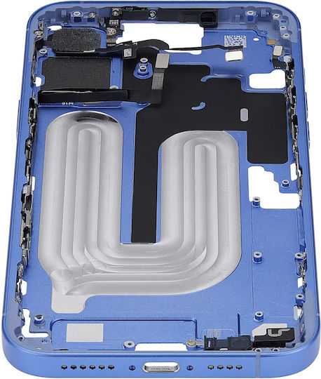 Mid-frame Housing Power Volume Button Iphone 16 Plus Us Version Aftermarket Plus Ultramarine