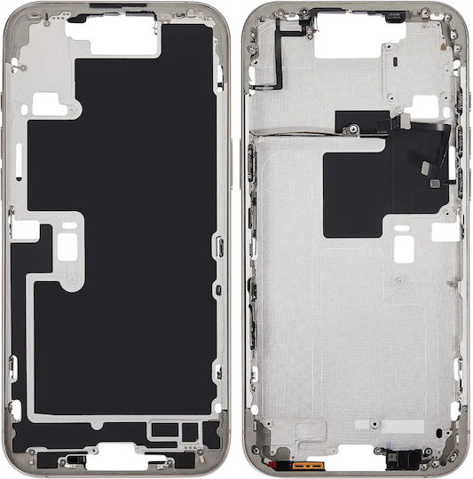 Mid-frame Housing Power Volume Button Iphone 16 Pro Max Eu Global Version Aftermarket Plus Natural Titanium