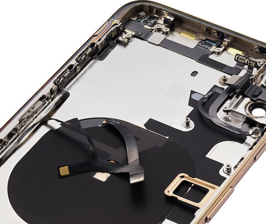 Back Housing Small Components Pre-installed Iphone Xs Max No Logo Aftermarket Plus Gold