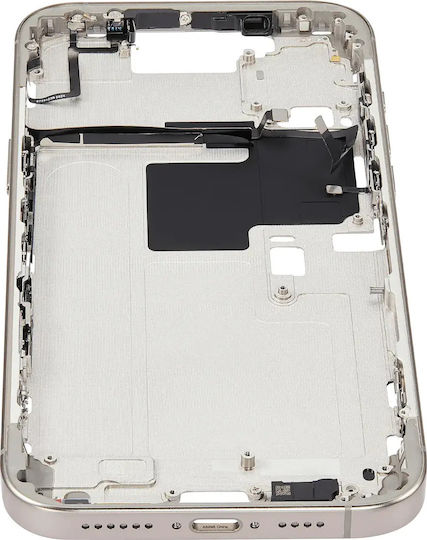 Mid-frame Housing Power Volume Button Iphone 16 Pro Max Eu Global Version Aftermarket Plus Natural Titanium