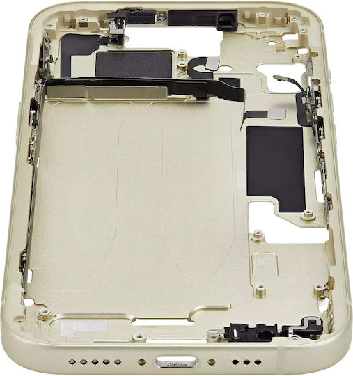 Mid-frame Housing W Small Parts Iphone 15 Us Version Aftermarket Plus Yellow
