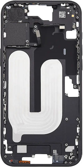 Mid-frame Housing Power Volume Button Iphone 16 Plus Eu Global Version Aftermarket Plus Black