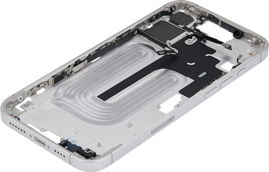 Mid-frame Housing Power Volume Button Iphone 16 Plus Eu Global Version Aftermarket Plus White