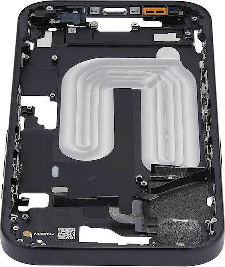 Mid-frame Housing Power Volume Button Iphone 16 Eu Global Version Aftermarket Plus Black