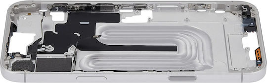Mid-frame Housing Power Volume Button Iphone 16 Plus Eu Global Version Aftermarket Plus White