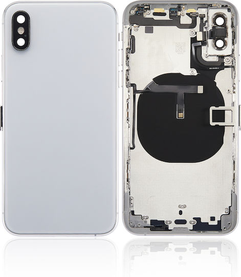 Back Housing Small Components Pre-installed Iphone Xs No Logo Aftermarket Plus Silver