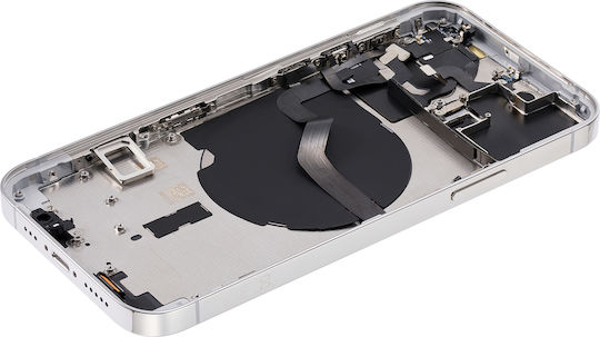 Back Housing W Small Parts Iphone 12 Pro Eu Global Version Aftermarket Plus Silver
