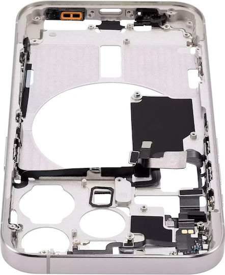 Mid-frame Housing W Small Parts Iphone 15 Pro Us Version Aftermarket Plus White Titanium