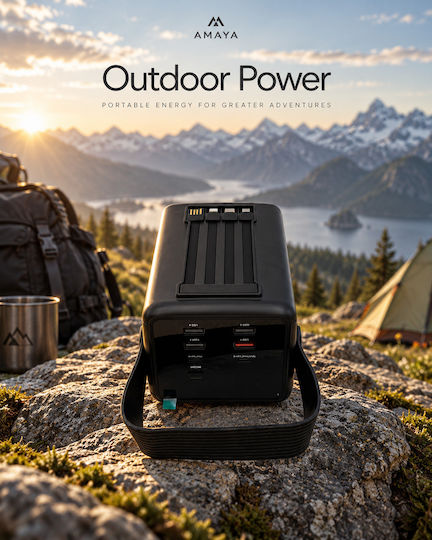 Amaya Apb-80 Външна Батерия 80000mah 22.5w Вградени Кабели Цифров Дисплей Черна