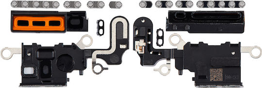 Loudspeaker Mic Mesh Iphone 15 Plus Black 10 Pack