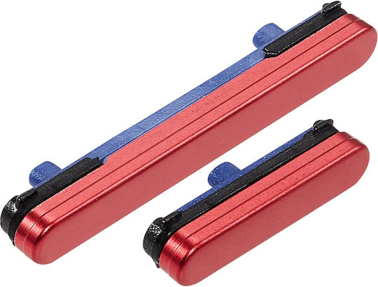 Hard Buttons Power Volume Samsung Galaxy S25 S25 Plus Premium Coral Red