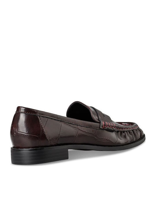 Mocasini dama Loafers în Culoare Roșie