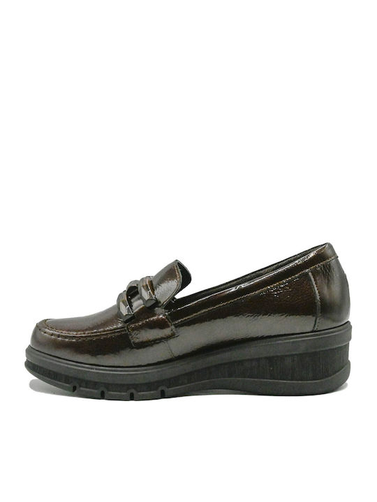 Λουστρίνι Γυναικεία Loafers σε Καφέ Χρώμα