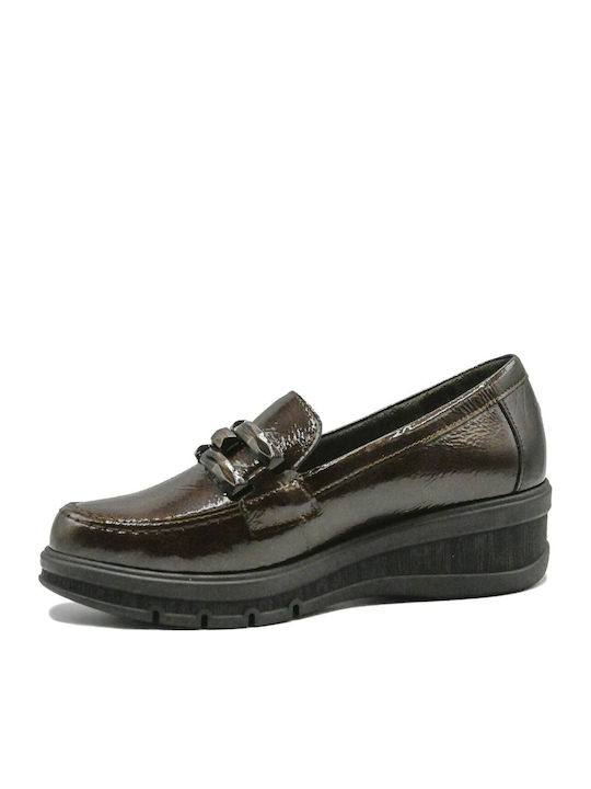 Λουστρίνι Γυναικεία Loafers σε Καφέ Χρώμα