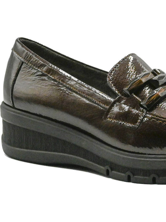 Λουστρίνι Γυναικεία Loafers σε Καφέ Χρώμα