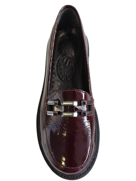 Δερμάτινα Γυναικεία Loafers σε Μαύρο Χρώμα